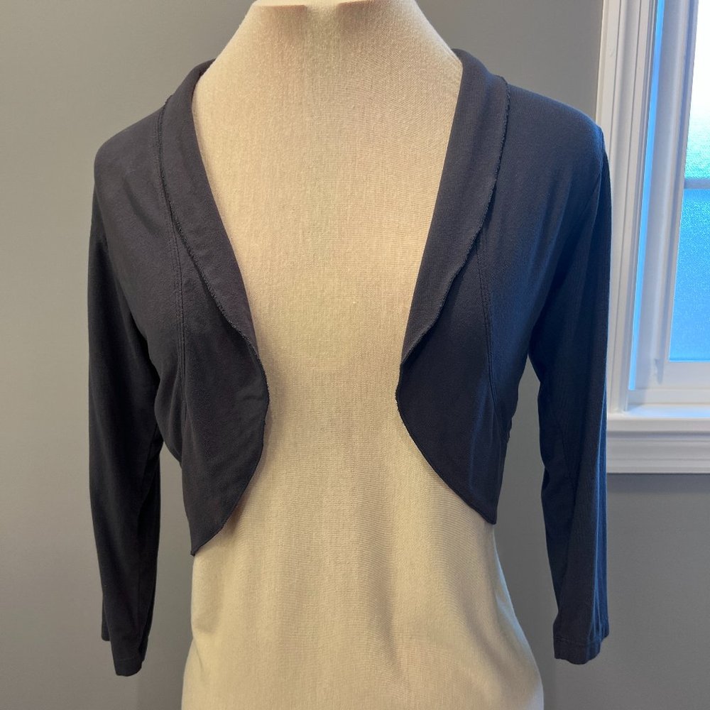 Zen-Knits Dark Gray Grey Bolero Medium